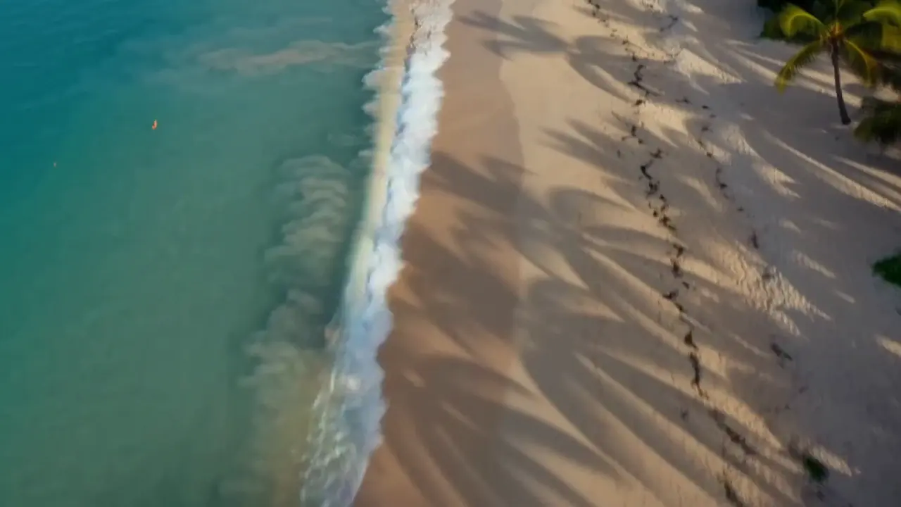 Waves meeting the coastline